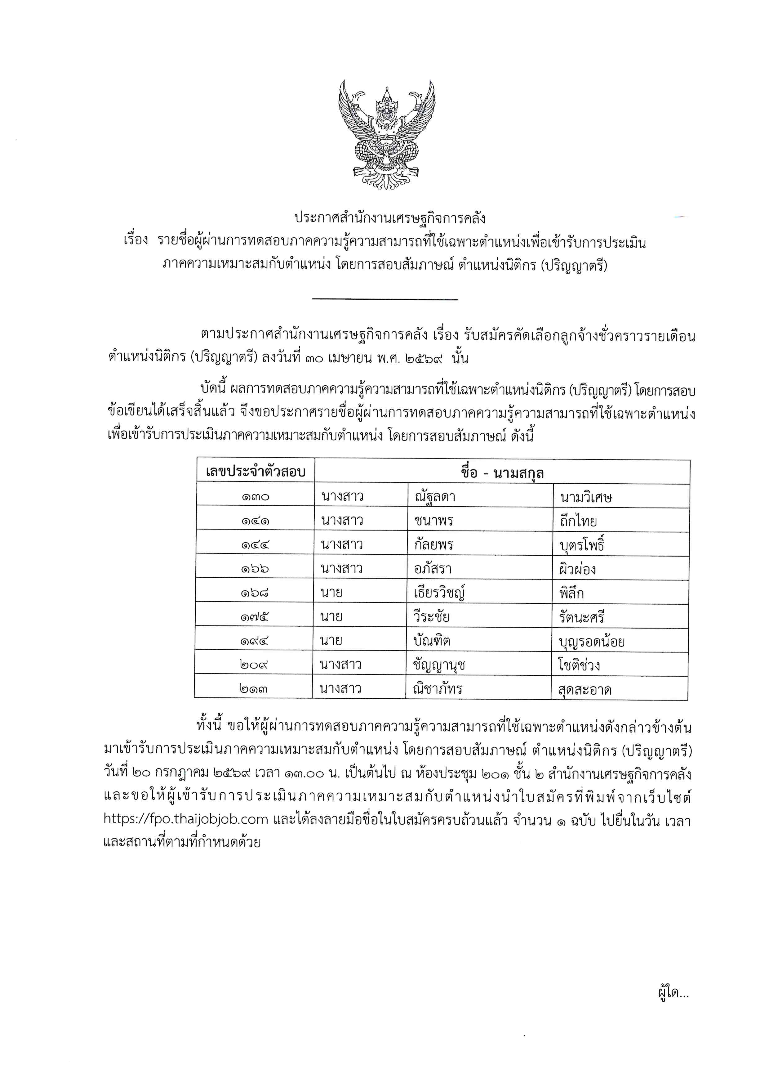 ประกาศรายชื่อผู้ผ่านการทดสอบภาคความรู้ความสามารถที่ใช้เฉพาะตำแหน่งเพื่อเข้ารับการประเมินภาคความเหมาะสมกับตำแหน่ง-โดยการสอบสัมภาษณ์-ตำแหน่งนิติกร-(ปริญญาตรี).jpg